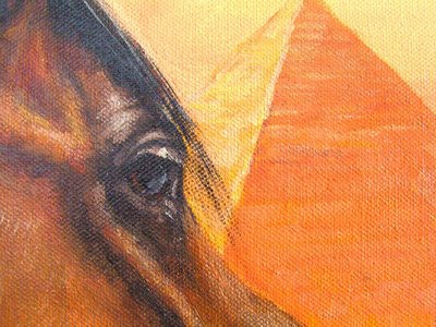 'Arabian horse with pyramids' in Grossansicht