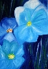 Werk 'Blue Flowers' von 'San Linnert'